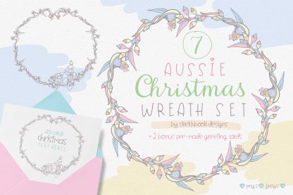 Aussie Christmas Wreath Set