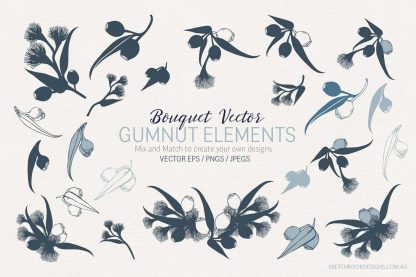 Hand Drawn Gumnut Clipart Collection
