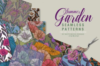 Summer Garden Digital Pattern Set